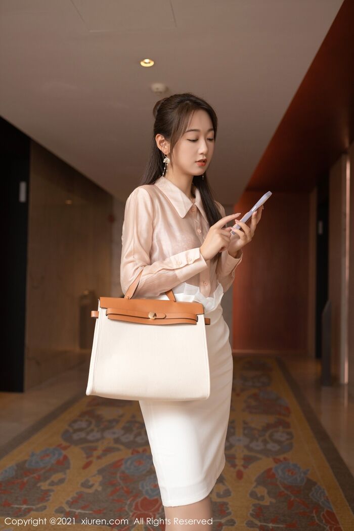 XiuRen No.4045_Imitation Special Tang Anshan Private Eruptive Powder Color 1st Handing White Short-Handed White Short-And-Half Dehide Beauty Material 90P 17th image
