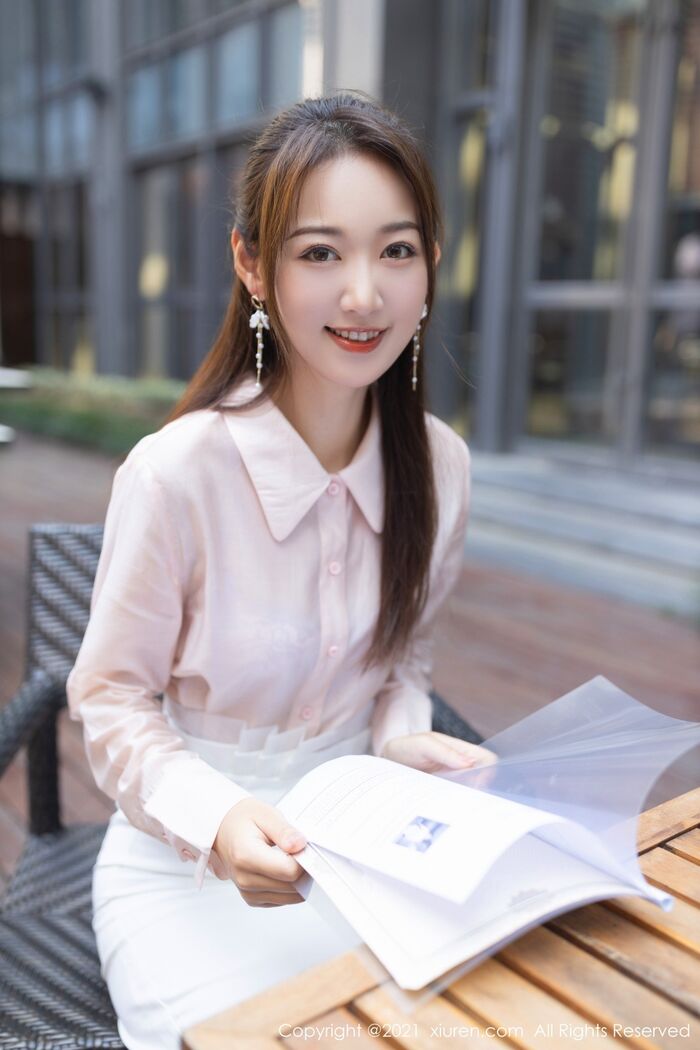 XiuRen No.4045_Imitation Special Tang Anshan Private Eruptive Powder Color 1st Handing White Short-Handed White Short-And-Half Dehide Beauty Material 90P 8th image