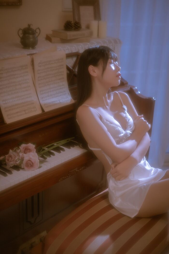 43P Photo of Amitsu Beautiful Girl Sprouts o0 Private Cell Owner's White Buds Low Chest Hanging Hidehaku Hakuba skin skin 43P 11th image