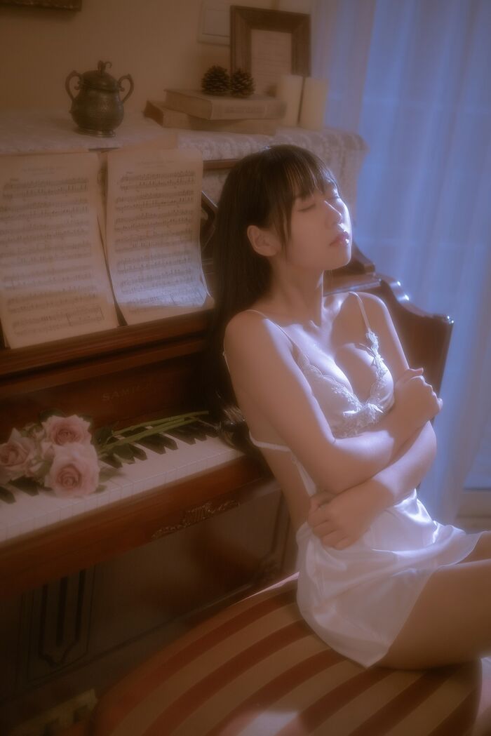 43P Photo of Amitsu Beautiful Girl Sprouts o0 Private Cell Owner's White Buds Low Chest Hanging Hidehaku Hakuba skin skin 43P 12th image