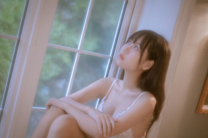 43P Photo of Amitsu Beautiful Girl Sprouts o0 Private Cell Owner's White Buds Low Chest Hanging Hidehaku Hakuba skin skin 43P 2th image
