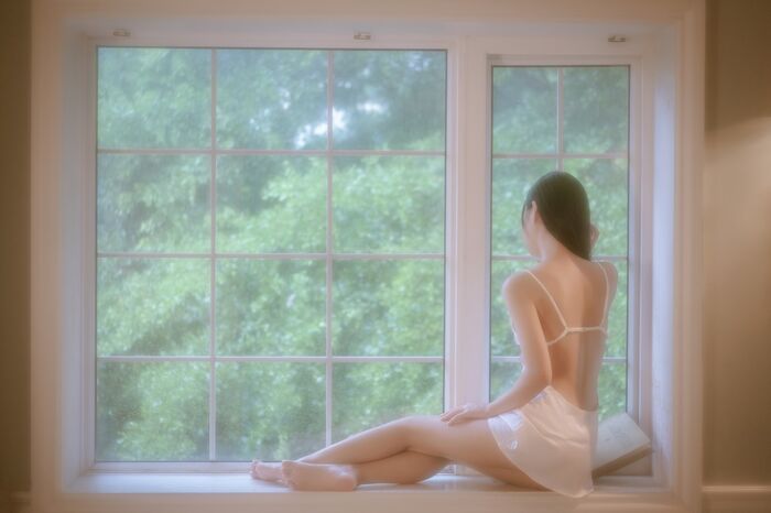 43P Photo of Amitsu Beautiful Girl Sprouts o0 Private Cell Owner's White Buds Low Chest Hanging Hidehaku Hakuba skin skin 43P 20th image