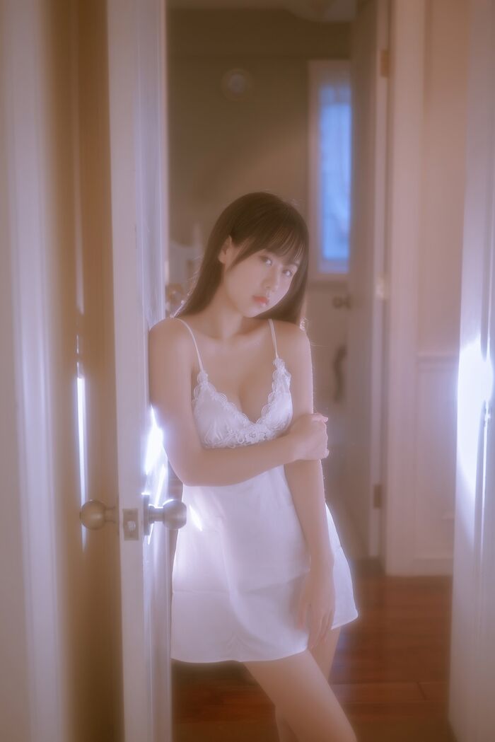 43P Photo of Amitsu Beautiful Girl Sprouts o0 Private Cell Owner's White Buds Low Chest Hanging Hidehaku Hakuba skin skin 43P 21th image