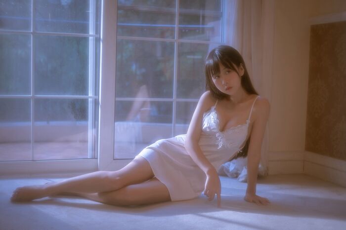 43P Photo of Amitsu Beautiful Girl Sprouts o0 Private Cell Owner's White Buds Low Chest Hanging Hidehaku Hakuba skin skin 43P 23th image
