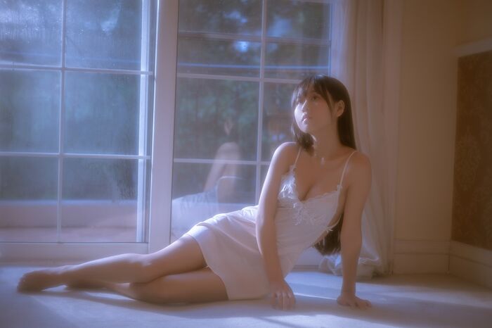 43P Photo of Amitsu Beautiful Girl Sprouts o0 Private Cell Owner's White Buds Low Chest Hanging Hidehaku Hakuba skin skin 43P 28th image