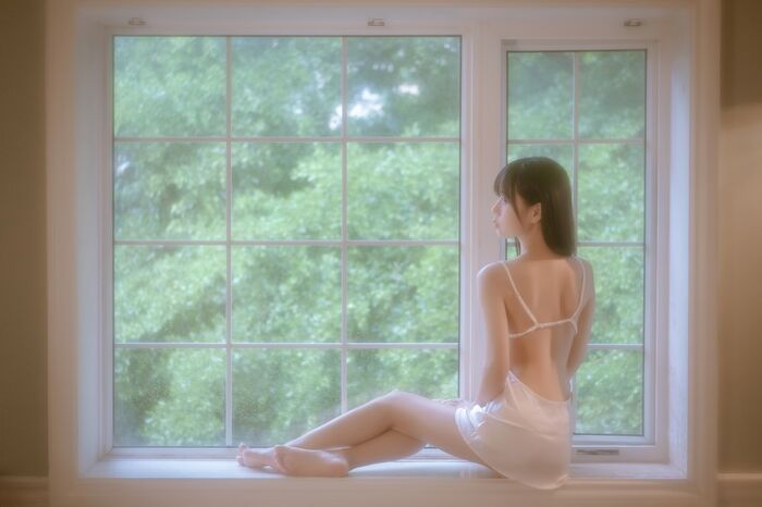 43P Photo of Amitsu Beautiful Girl Sprouts o0 Private Cell Owner's White Buds Low Chest Hanging Hidehaku Hakuba skin skin 43P 31th image