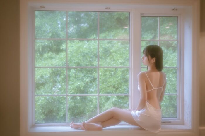 43P Photo of Amitsu Beautiful Girl Sprouts o0 Private Cell Owner's White Buds Low Chest Hanging Hidehaku Hakuba skin skin 43P 36th image