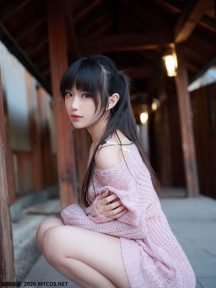 [Sugar Film] Vol.147_ 靓丽 Small beauty woman feeling white body swimming dress + powdered coat hides beauty material biming photo 25P 14th image