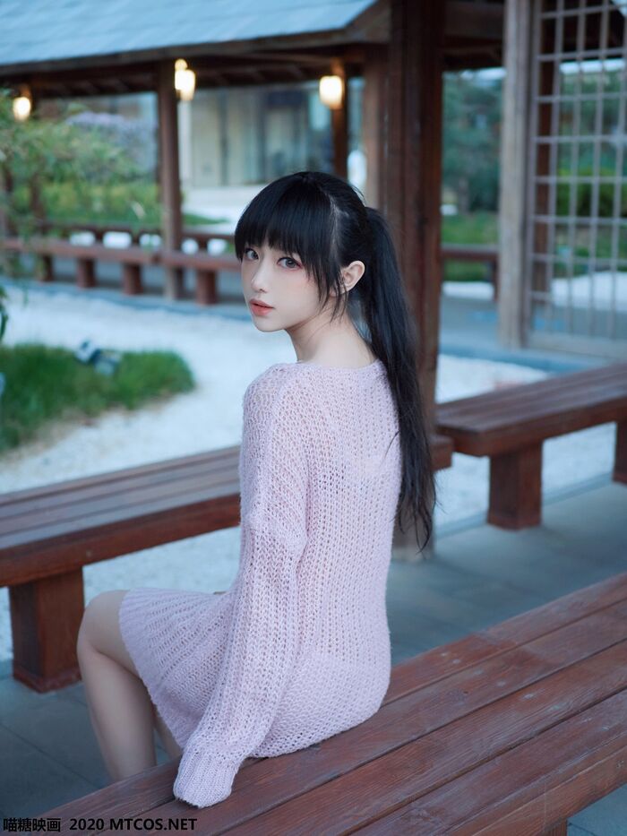 [Sugar Film] Vol.147_ 靓丽 Small beauty woman feeling white body swimming dress + powdered coat hides beauty material biming photo 25P 18th image