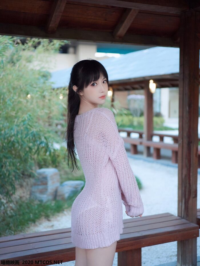 [Sugar Film] Vol.147_ 靓丽 Small beauty woman feeling white body swimming dress + powdered coat hides beauty material biming photo 25P 20th image