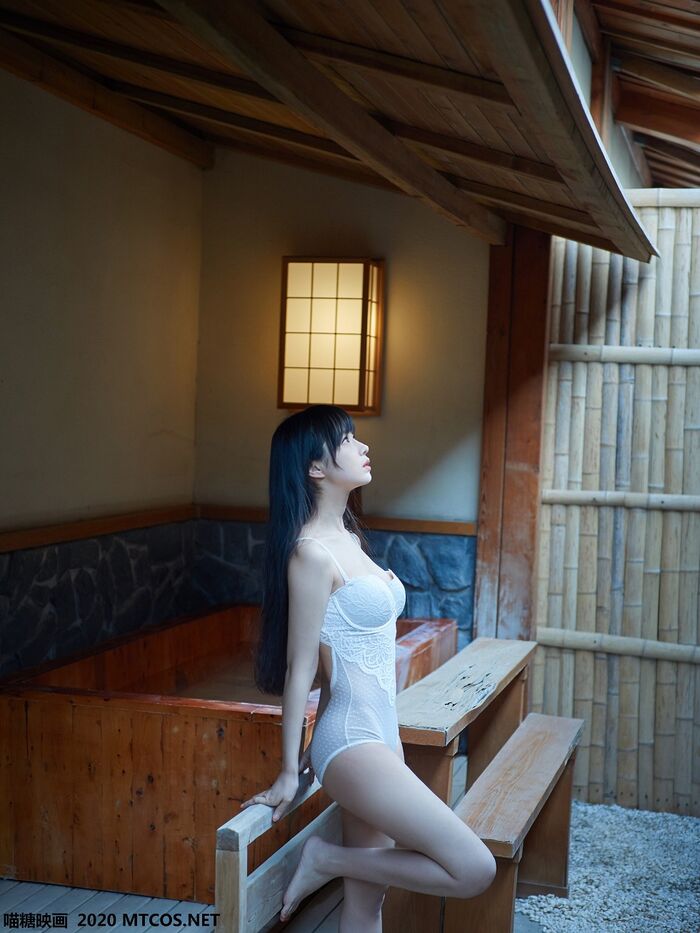 [Sugar Film] Vol.147_ 靓丽 Small beauty woman feeling white body swimming dress + powdered coat hides beauty material biming photo 25P 8th image