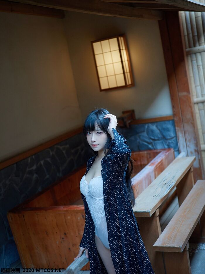 [Sugar Film] Vol.147_ 靓丽 Small beauty woman feeling white body swimming dress + powdered coat hides beauty material biming photo 25P 9th image