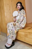 XiuRen No. 2853_嫩嫩韩 嫩韩 Private Cell Flower Color Feeling Japanese Clothes Half-Sleeved White White嫩翘 Buttocks Beautiful Thigh Completion Photo 65P