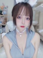 Cosplay Beauty Woman 日奈娇兔兔卫衣主题私房低chest 高叉连体衣露白内衣秀豪milk诱惑Photo 65P