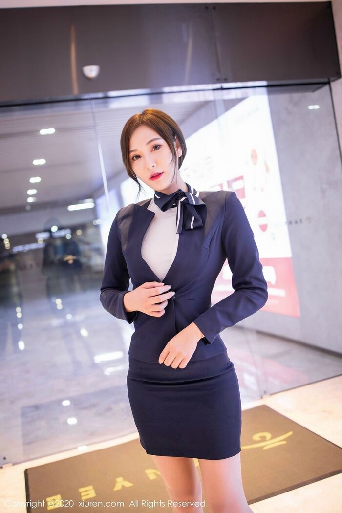 XiuRen 2221st Term_Goddess Lamina Meat Nori Uniform Semi-DewyIng Spirited Aerial Clothing 51P 2th image