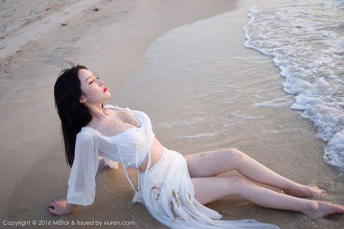 [MiStar Enchantment] Vol.106_于姬 Una 兰卡威旅beat海边沙滩白薄纱裙秀豪milk Photo 50P 12th image