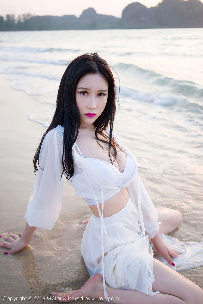 [MiStar Enchantment] Vol.106_于姬 Una 兰卡威旅beat海边沙滩白薄纱裙秀豪milk Photo 50P 16th image