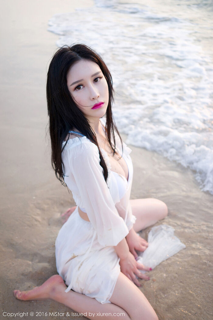 [MiStar Enchantment] Vol.106_于姬 Una 兰卡威旅beat海边沙滩白薄纱裙秀豪milk Photo 50P 17th image