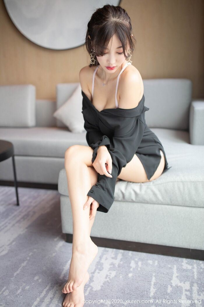 XiuRen第2151_Goddess 杨晨晨晨sugar私房男友黑衬衫主题半露性感内衣诱惑Photo 78P 11th image