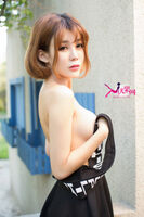 [Ugirls 尤果网] U100_嫩模令孜昕Alin 黑色吊带长裙vaku 秀豪milk妩媚性感Photo 65P