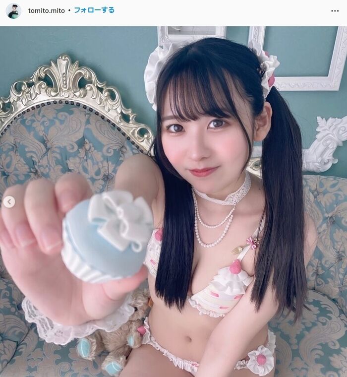 Idol Tomijumi from Miyakojima and the first swimsuit gravure are too cute! A storm of rave reviews on the image of a loli cute sweets bikini! 7th image