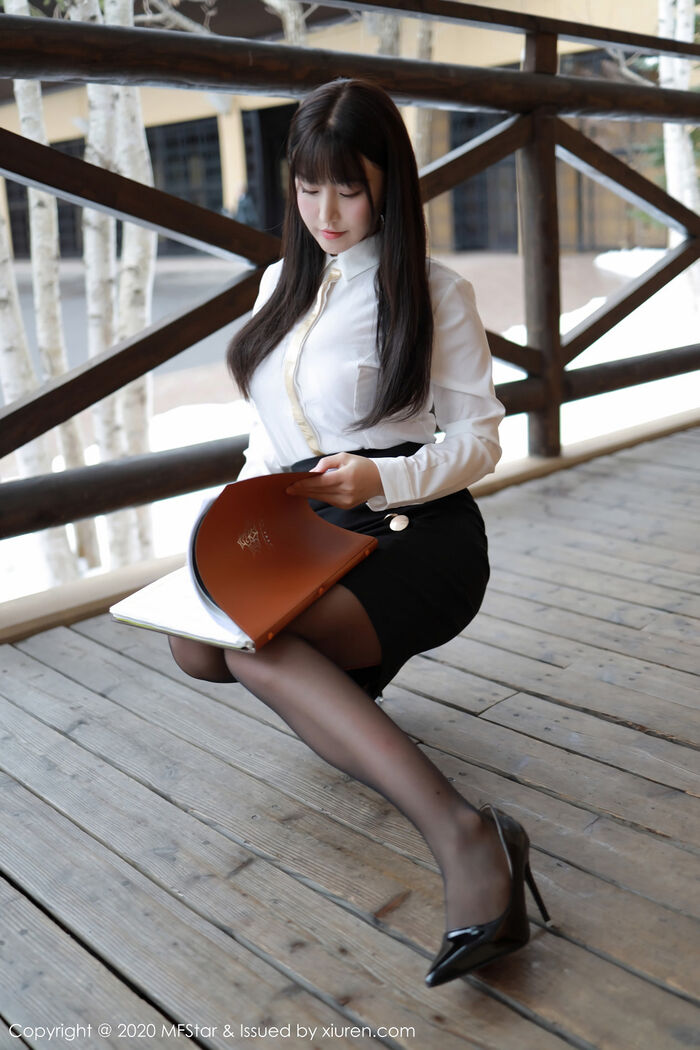 [MFStar Mikoto Academy] Vol.267_嫩模朱可儿Hokkaido Travel Beat Sake Shop 经理主题黑丝uniform诱惑Photo 70P 14th image