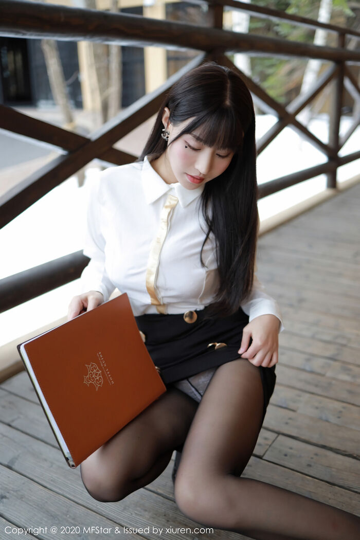 [MFStar Mikoto Academy] Vol.267_嫩模朱可儿Hokkaido Travel Beat Sake Shop 经理主题黑丝uniform诱惑Photo 70P 17th image