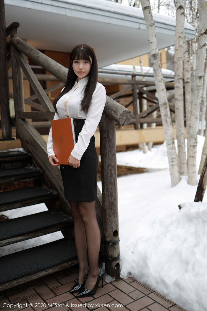 [MFStar Mikoto Academy] Vol.267_嫩模朱可儿Hokkaido Travel Beat Sake Shop 经理主题黑丝uniform诱惑Photo 70P 3th image