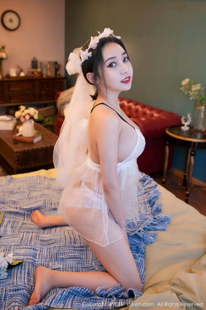 XiuRen第1374期_嫩模姖尹私房黑色开胸皮衣+白色蕾丝透视装秀豪乳诱惑写真45P 41th image