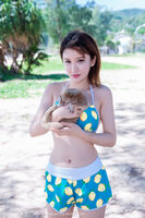 [DKGirl Gomero] Vol.011_嫩模K8傲娇萌萌萌 Vivian 普吉岛旅拍拍 wetness translucent Xiu Go Milk 诱惑 Photo 53P