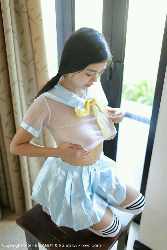 [Candy糖果画报]Vol.057_女神Mieko林美惠子沙巴旅拍粉肚兜透视秀豪乳诱惑写真47P 18th image