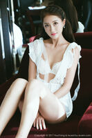[HuaYang Huazhong] Vol.009_高颜值嫩模 晴儿Anne 白薄纱秀性感内衣丁字裤诱惑Photo 40P