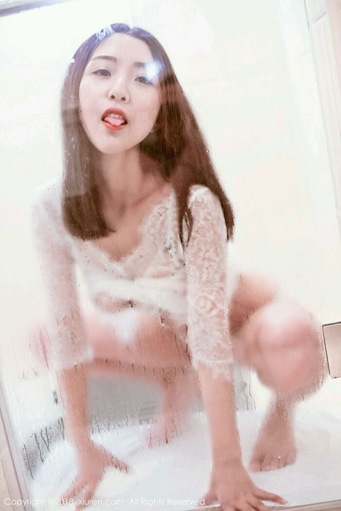 XiuRen第964_高挑嫩模七月十lie私房低chest连体服+蕾丝bathroom wet-body 诱惑Photo 48P 18th image