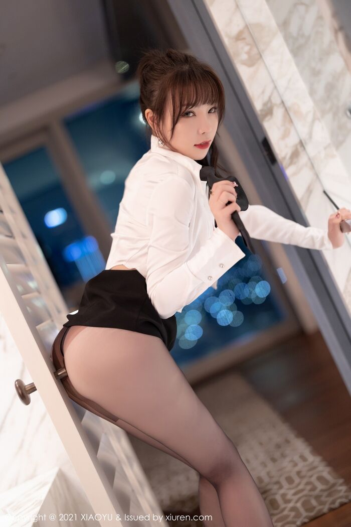 [XiaoYu 画语界] Vol.684_ Goddess Shiba Shiba Booty 教师角色主题性感白 T配超薄黑丝裤袜诱惑Photo 98P 23th image