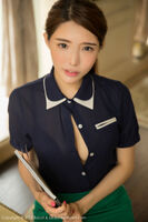[BoLoli波萝社]Vol.029_嫩模夏小秋秋秋黑色制服透视上衣秀豪乳黑丝美腿写真56P