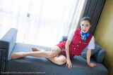 [LeYuan星乐园]Vol.021_嫩模Wendy智秀红色空姐制服全脱性感内衣肉丝裤袜写真50P