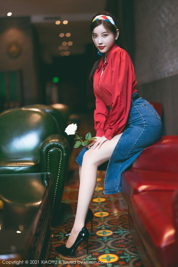 [XiaoYu 画语界] Vol.618_模特杨杨晨晨 Yome 民国风主题红衬衫配牛仔裙秀完美身材诱惑Photo 61P 2th image