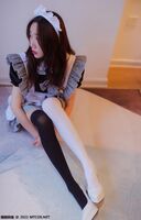 [YouWu 尤物馆] Vol.097_嫩模Luffy菲菲性感黑短裙uniform配黑丝袜半naked 上身露豪milk诱惑Photo 43P