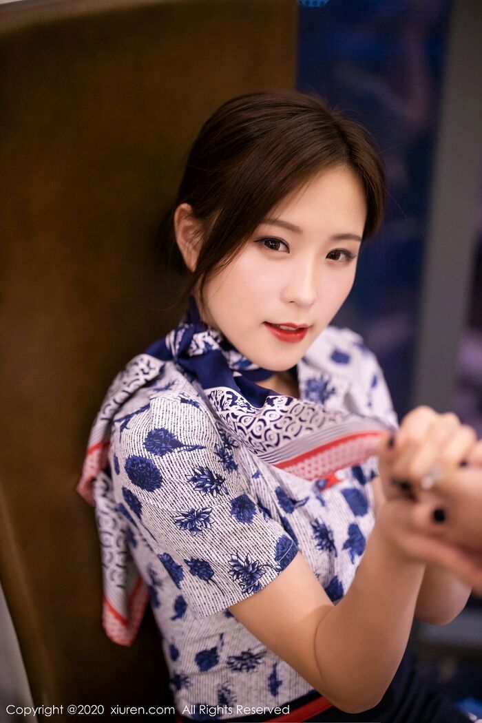 [XiaoYu 画语界] Vol.407_嫩模杨紫嫣Cynthia空乘uniform主题性感内衣配黑丝裤袜诱惑Photo 82P 2th image