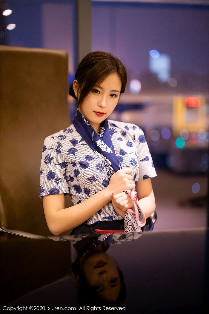 [XiaoYu 画语界] Vol.407_嫩模杨紫嫣Cynthia空乘uniform主题性感内衣配黑丝裤袜诱惑Photo 82P 37th image