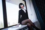 网络美女汪知子黑丝OL装+让巴尔cos+白枪呆三套性感服饰秀完美身材诱惑写真51P