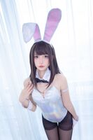 萝莉美神楽坂真冬兔女郎与钢管主题低chest 连体衣配黑丝裤袜秀完美身材诱惑Photo 150P