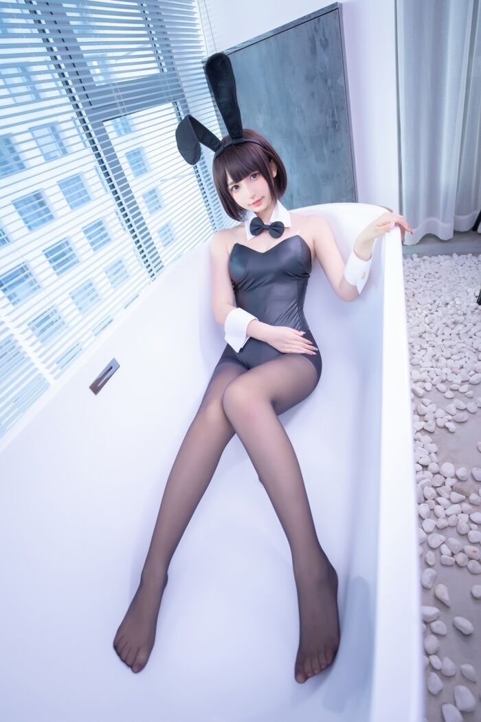 萝莉美神楽坂真冬兔女郎与钢管主题低chest 连体衣配黑丝裤袜秀完美身材诱惑Photo 150P 121th image