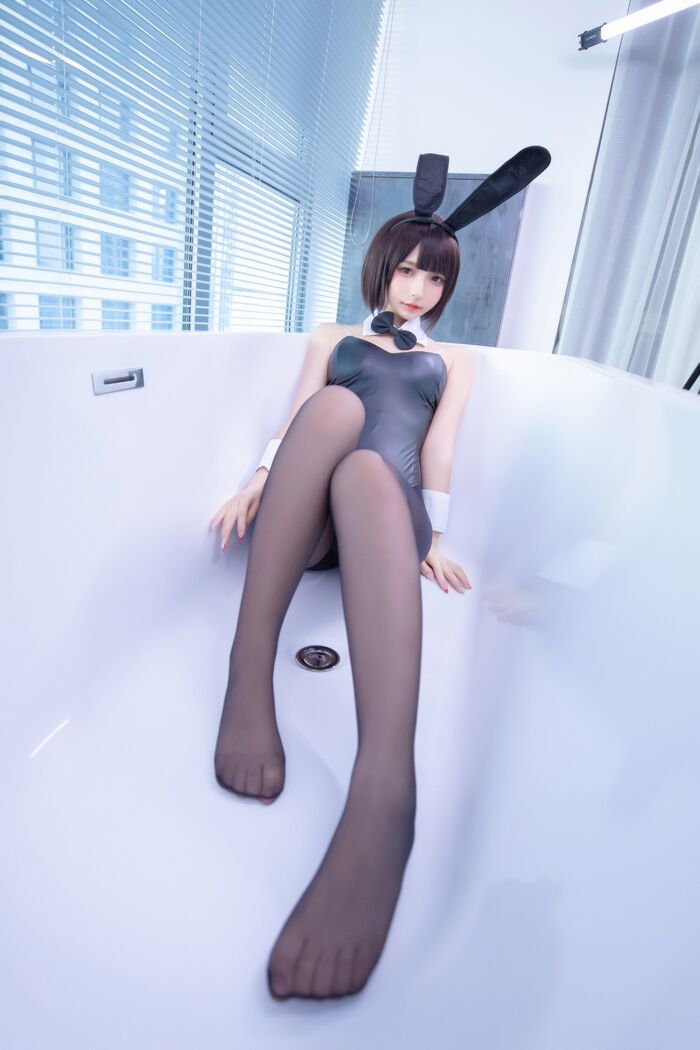 萝莉美神楽坂真冬兔女郎与钢管主题低chest 连体衣配黑丝裤袜秀完美身材诱惑Photo 150P 123th image