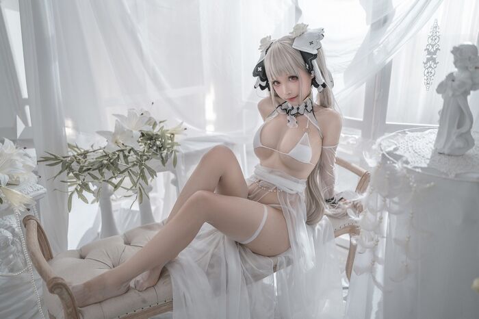 动漫博主蠢沫沫可畏marriage 纱主题私房白情趣薄纱露性感内衣秀終美身材诱惑Photo 57P 10th image