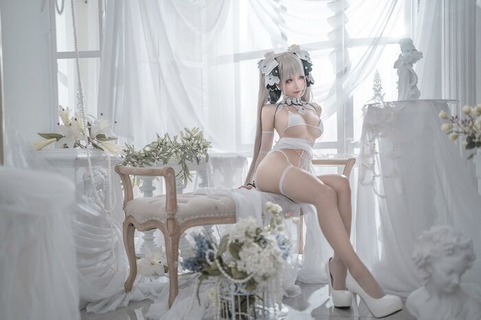 动漫博主蠢沫沫可畏marriage 纱主题私房白情趣薄纱露性感内衣秀終美身材诱惑Photo 57P 3th image
