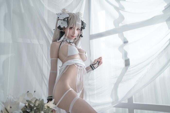 动漫博主蠢沫沫可畏marriage 纱主题私房白情趣薄纱露性感内衣秀終美身材诱惑Photo 57P 45th image