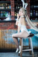 网红coser Shirokane Saki Kasugano穹系列主题私房性感兔女郎配黑丝裤袜秀美诱惑Photo 32P