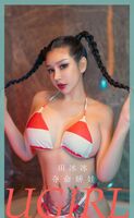 [Ugirls爱尤物]No.2268_模特田冰冰私房浴室性感三点式内衣秀丰满身材撩人诱惑写真35P