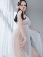 Coser 小姐姐白银81精灵 Jewelry Inner Clothing Lord 题 I Botanical Feeling White Thin 纱透视秀傲人豪milk诱惑Photo 70P